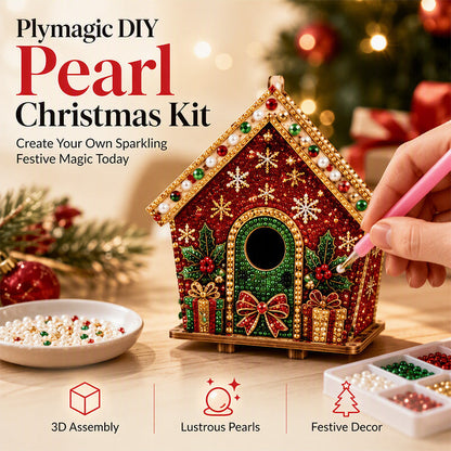 🎄✨ DIY 3D Pearl Christmas Art Kit – Handmade Festive Decoration with 6 Holiday Designs