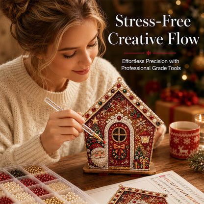 🎄✨ DIY 3D Pearl Christmas Art Kit – Handmade Festive Decoration with 6 Holiday Designs