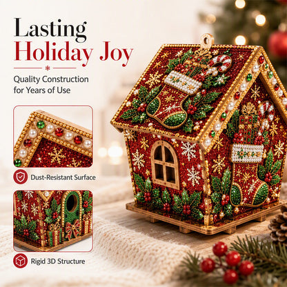 🎄✨ DIY 3D Pearl Christmas Art Kit – Handmade Festive Decoration with 6 Holiday Designs