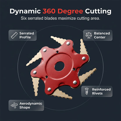 6-Blade Steel Trimmer Head