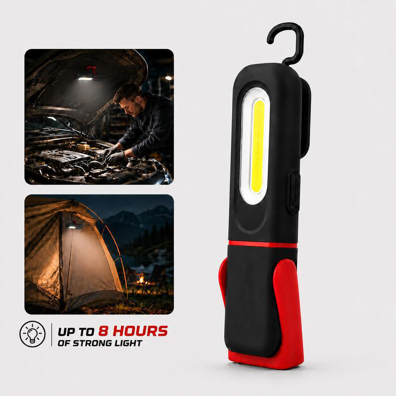 🔦 350LM Magnetic Work Light – 360° Rotating Rechargeable LED
