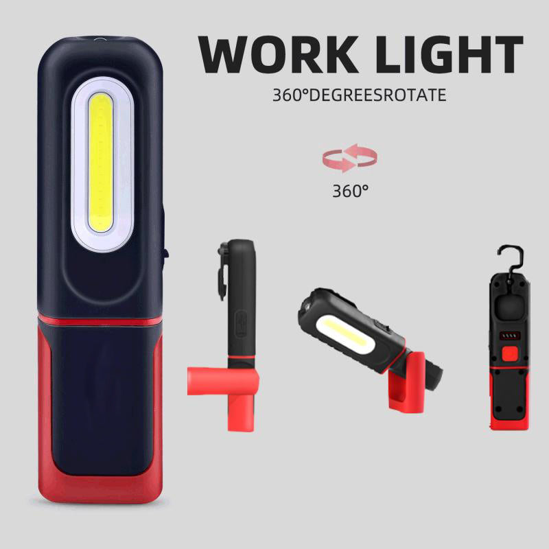 🔦 350LM Magnetic Work Light – 360° Rotating Rechargeable LED