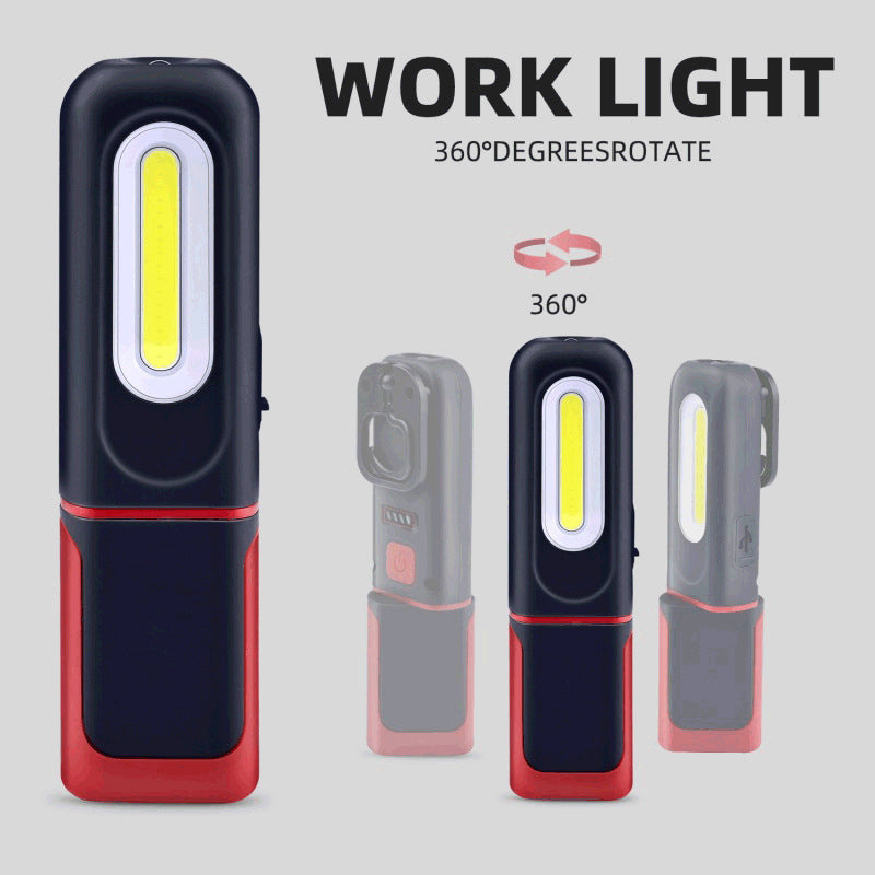 🔦 350LM Magnetic Work Light – 360° Rotating Rechargeable LED