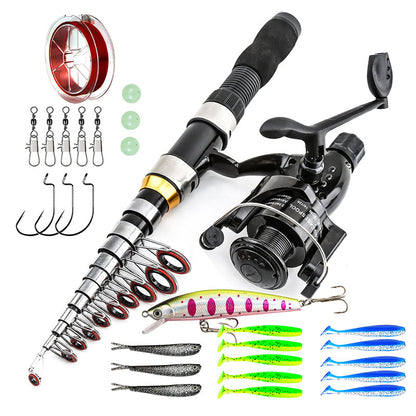 🚨⏰Only today: 50% discount!🎣🎒Complete travel fishing set + carry bag – ideal for anglers on the go