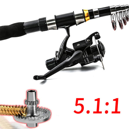 🚨⏰Only today: 50% discount!🎣🎒Complete travel fishing set + carry bag – ideal for anglers on the go