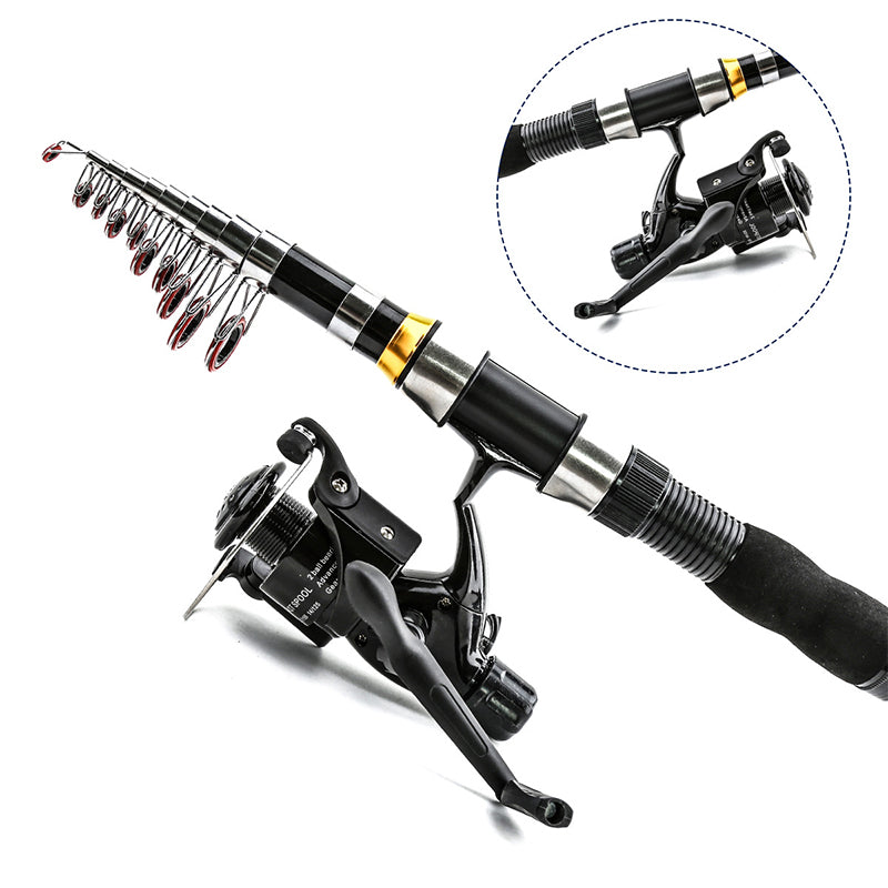 🚨⏰Only today: 50% discount!🎣🎒Complete travel fishing set + carry bag – ideal for anglers on the go