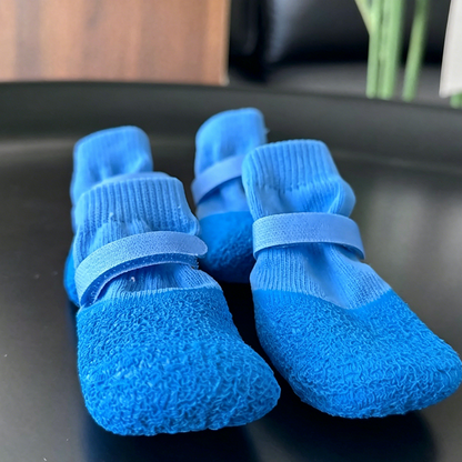 🐾 Anti-Slip Waterproof Dog Shoe Socks – Adjustable Paw Protectors for Rainy Walks & Indoor Floors