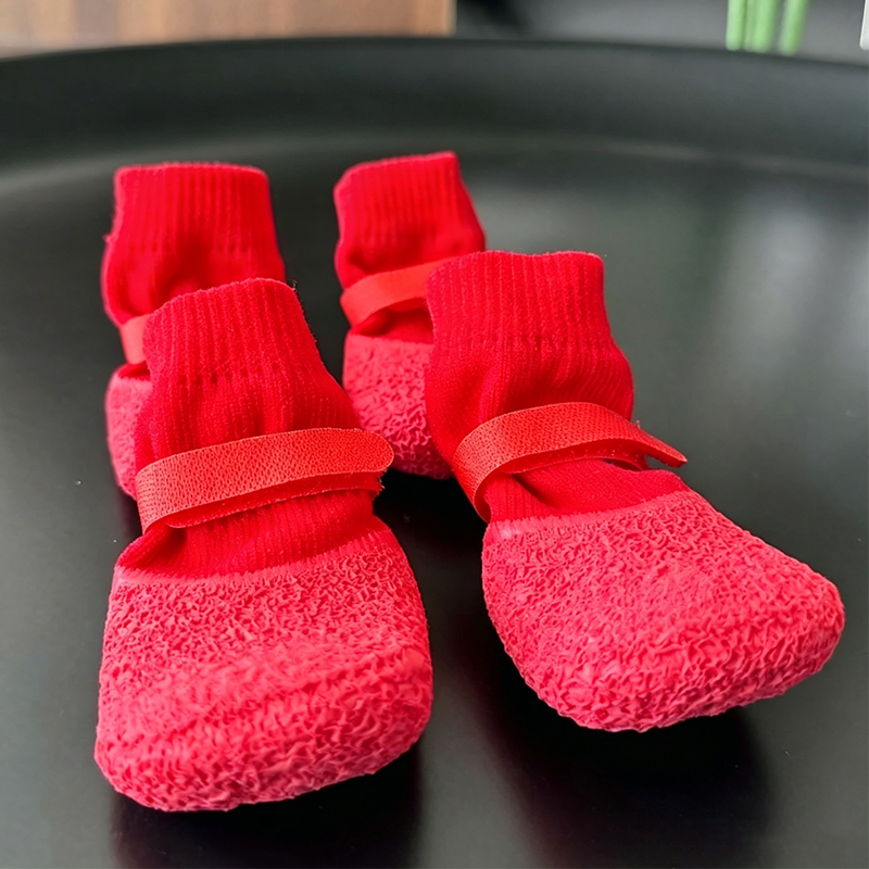 🐾 Anti-Slip Waterproof Dog Shoe Socks – Adjustable Paw Protectors for Rainy Walks & Indoor Floors