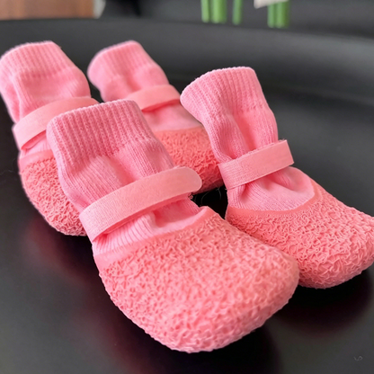 🐾 Anti-Slip Waterproof Dog Shoe Socks – Adjustable Paw Protectors for Rainy Walks & Indoor Floors