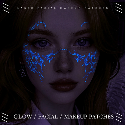 Halloween Luminous Face Tattoo Stickers