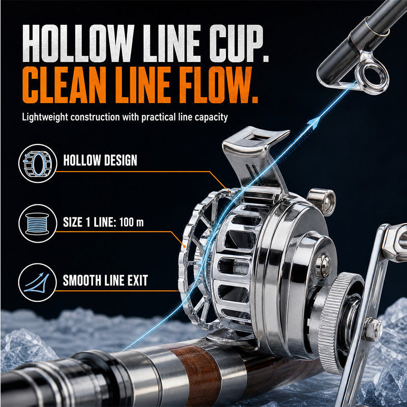 Lightweight Metal Fishing Reel with Dual Rocker Arms