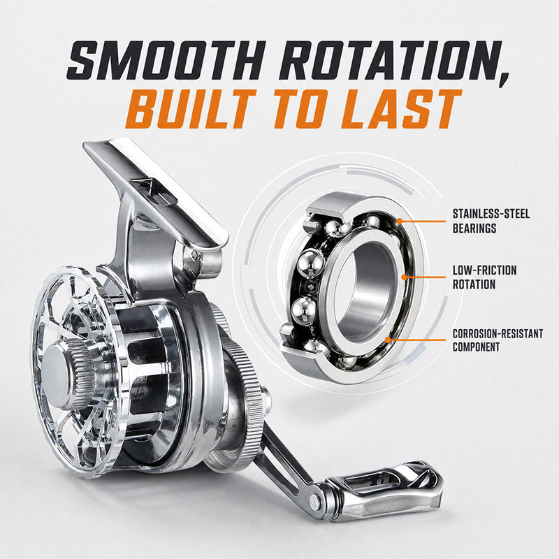Lightweight Metal Fishing Reel with Dual Rocker Arms
