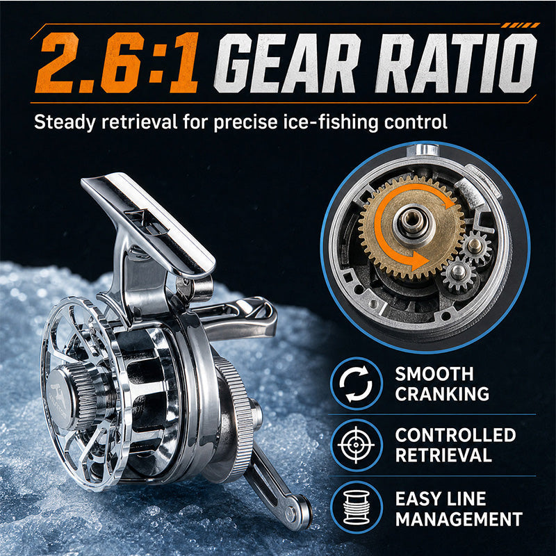 Lightweight Metal Fishing Reel with Dual Rocker Arms