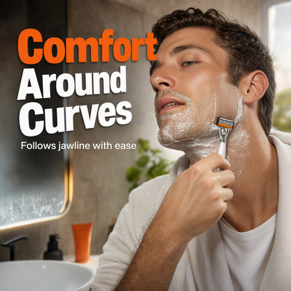 🪒 6-Blade Manual Razor Set – Smooth Shave With a Balanced Metal Handle ✨