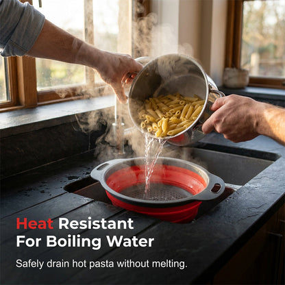 Collapsible Kitchen Colander Space Saving Vegetable Fruit Drain Basket