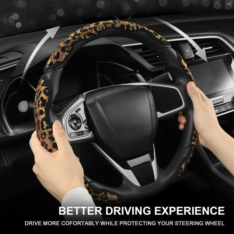 Sparkly Rhinestone Steering Wheel Cover