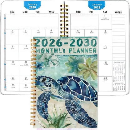 🌊📅 2026–2030 5-Year Monthly Planner – Spiral Ocean-Themed Long-Term Organizer