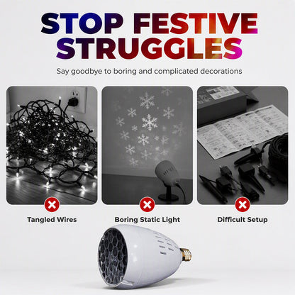 ✨ LIMITED‑TIME 50% OFF! 🎄 Christmas Projector Light Bulb – Rotating Patterns, HD Projection, Easy Setup 🎁