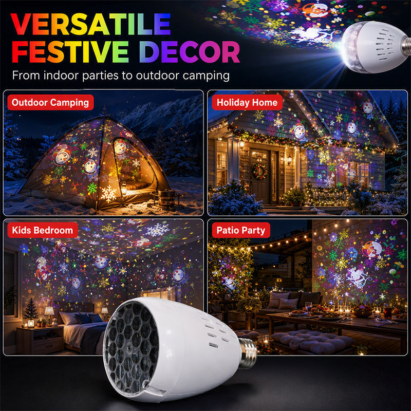 ✨ LIMITED‑TIME 50% OFF! 🎄 Christmas Projector Light Bulb – Rotating Patterns, HD Projection, Easy Setup 🎁