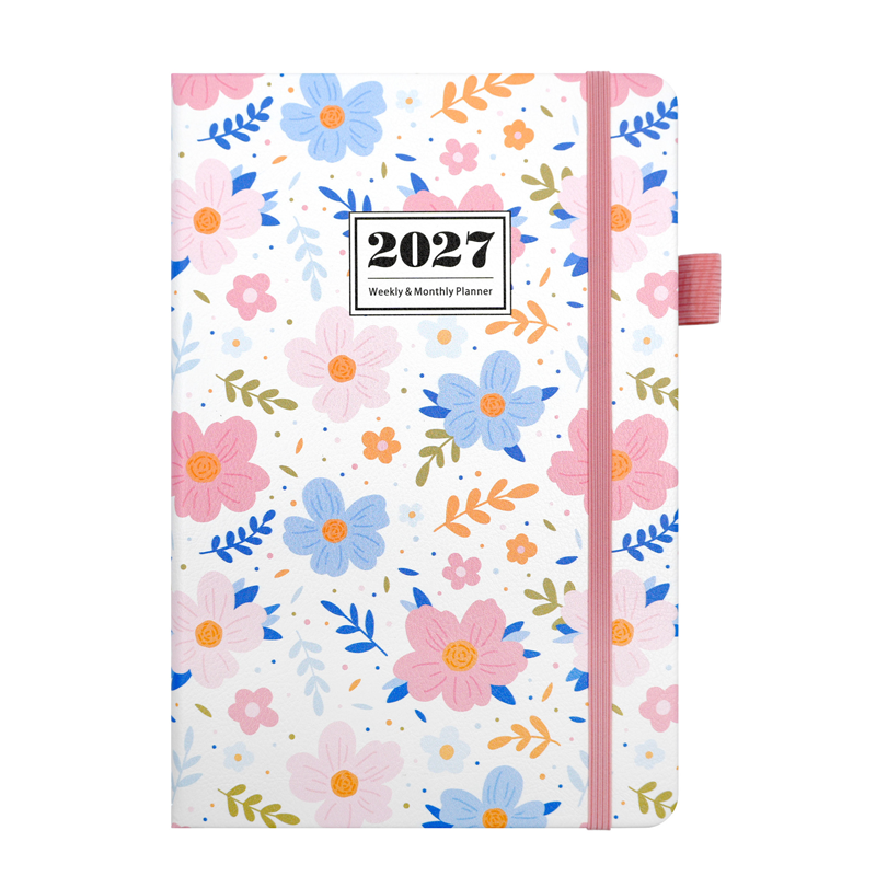 🌸📖 Elegant Floral 2027 Weekly Planner – A5 Organizer with Monthly Index Tabs & 100g Paper