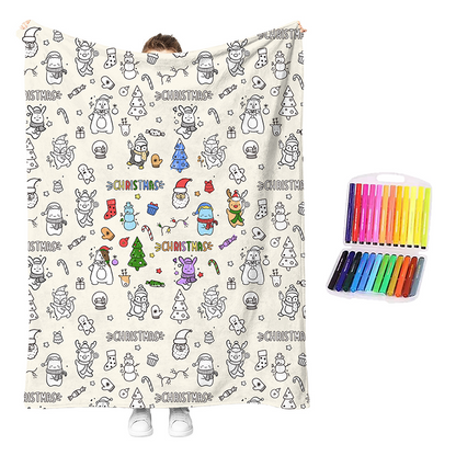 🎉This Week's Special Sales - 60% OFF✨Creative Cozy Coloring Blanket Kit