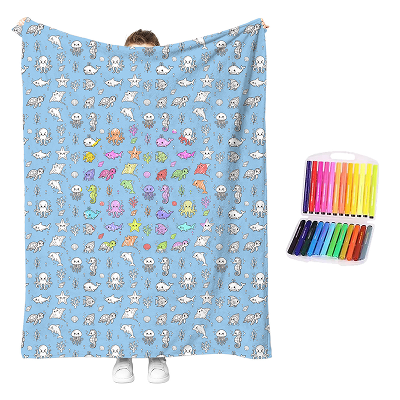 🎉This Week's Special Sales - 60% OFF✨Creative Cozy Coloring Blanket Kit