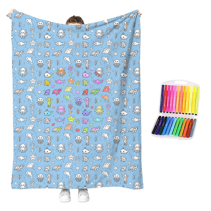 🎉This Week's Special Sales - 60% OFF✨Creative Cozy Coloring Blanket Kit