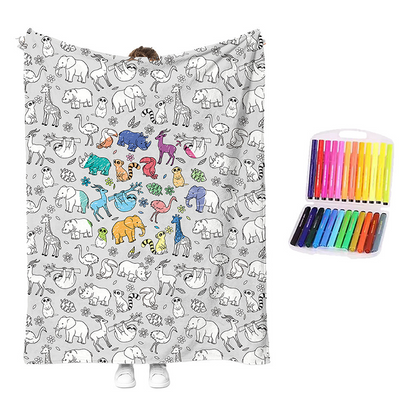 🎉This Week's Special Sales - 60% OFF✨Creative Cozy Coloring Blanket Kit
