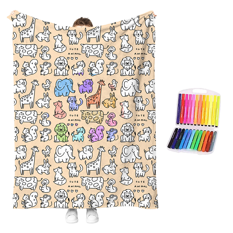 🎉This Week's Special Sales - 60% OFF✨Creative Cozy Coloring Blanket Kit