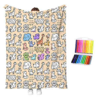 🎉This Week's Special Sales - 60% OFF✨Creative Cozy Coloring Blanket Kit