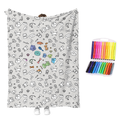 🎉This Week's Special Sales - 60% OFF✨Creative Cozy Coloring Blanket Kit