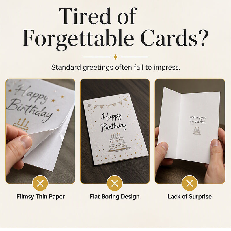 Birthday Cards With Fireworks & Pop Up Cake & Blow-able Music