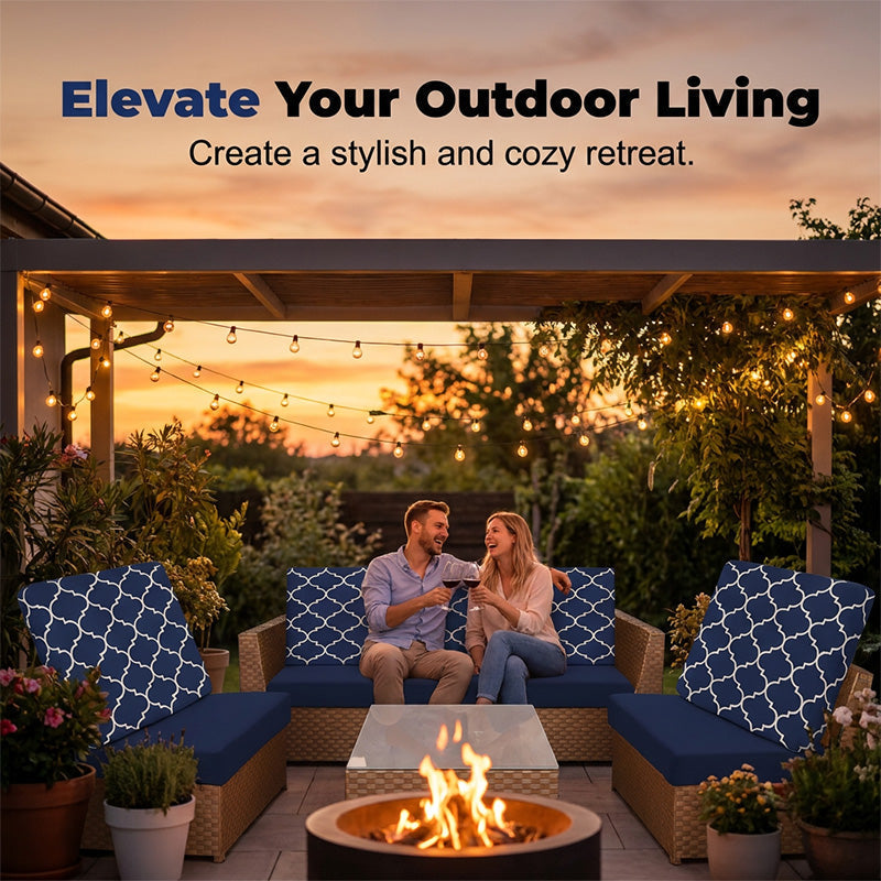 🌿 Stretch Patio Cushion Covers | 4/8PC Refresh