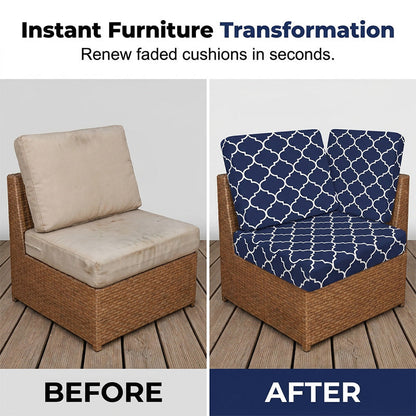 🌿 Stretch Patio Cushion Covers | 4/8PC Refresh