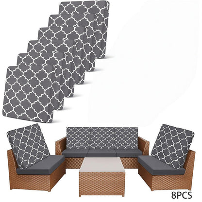 🌿 Stretch Patio Cushion Covers | 4/8PC Refresh