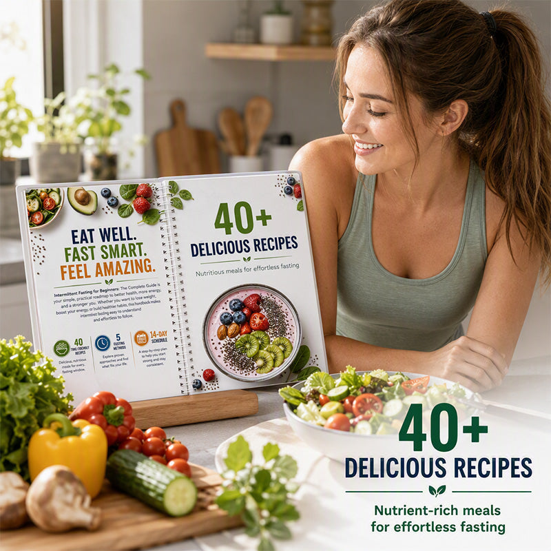 📖🥗 Intermittent Fasting Guide for Beginners – 14-Day Starter Plan with 40+ Recipes