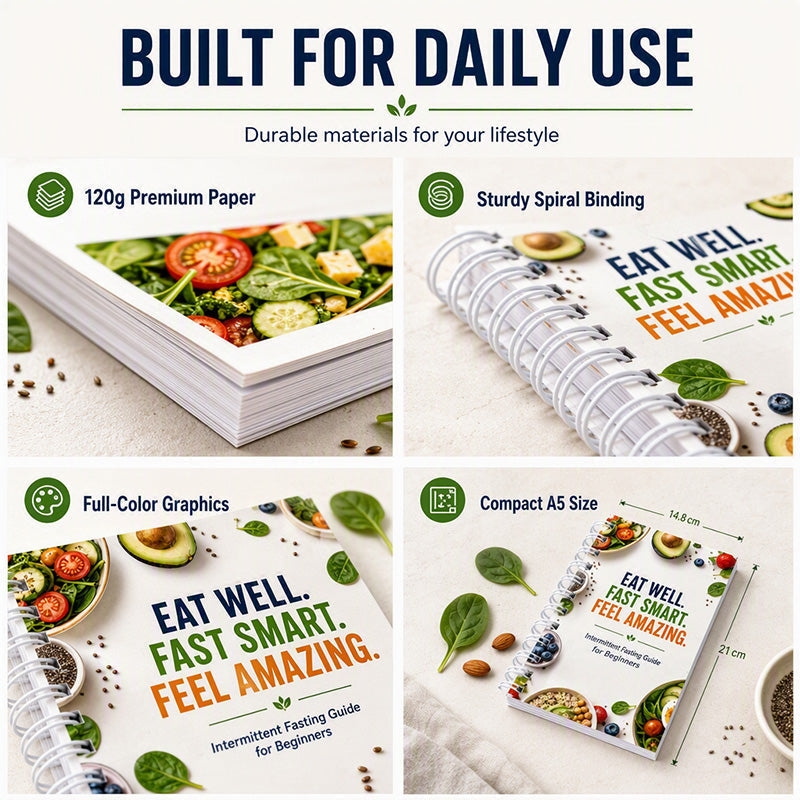 📖🥗 Intermittent Fasting Guide for Beginners – 14-Day Starter Plan with 40+ Recipes