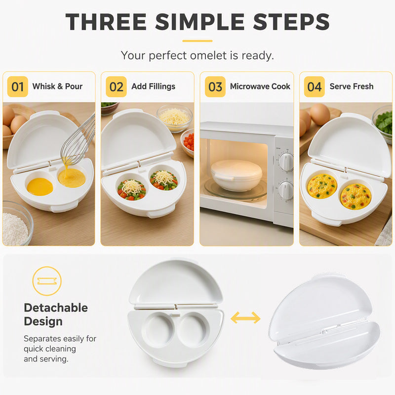 🍳2‑in‑1 Microwave Omelet & Egg Cooker