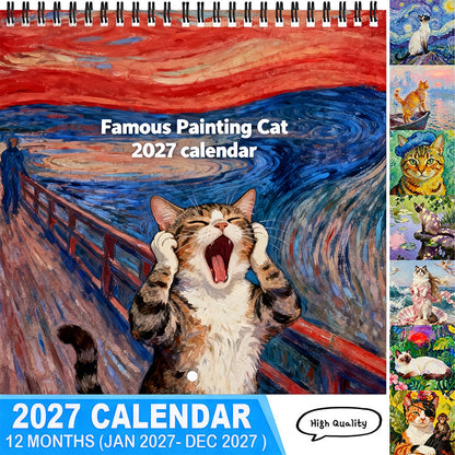😸 LIMITED-TIME 50% OFF! 💥 2027 Funny Cat Meme Calendar – Cheerful Painterly Art, Easy Monthly Planning & Gift-Ready Charm – Brightens Any Room All Year ✨