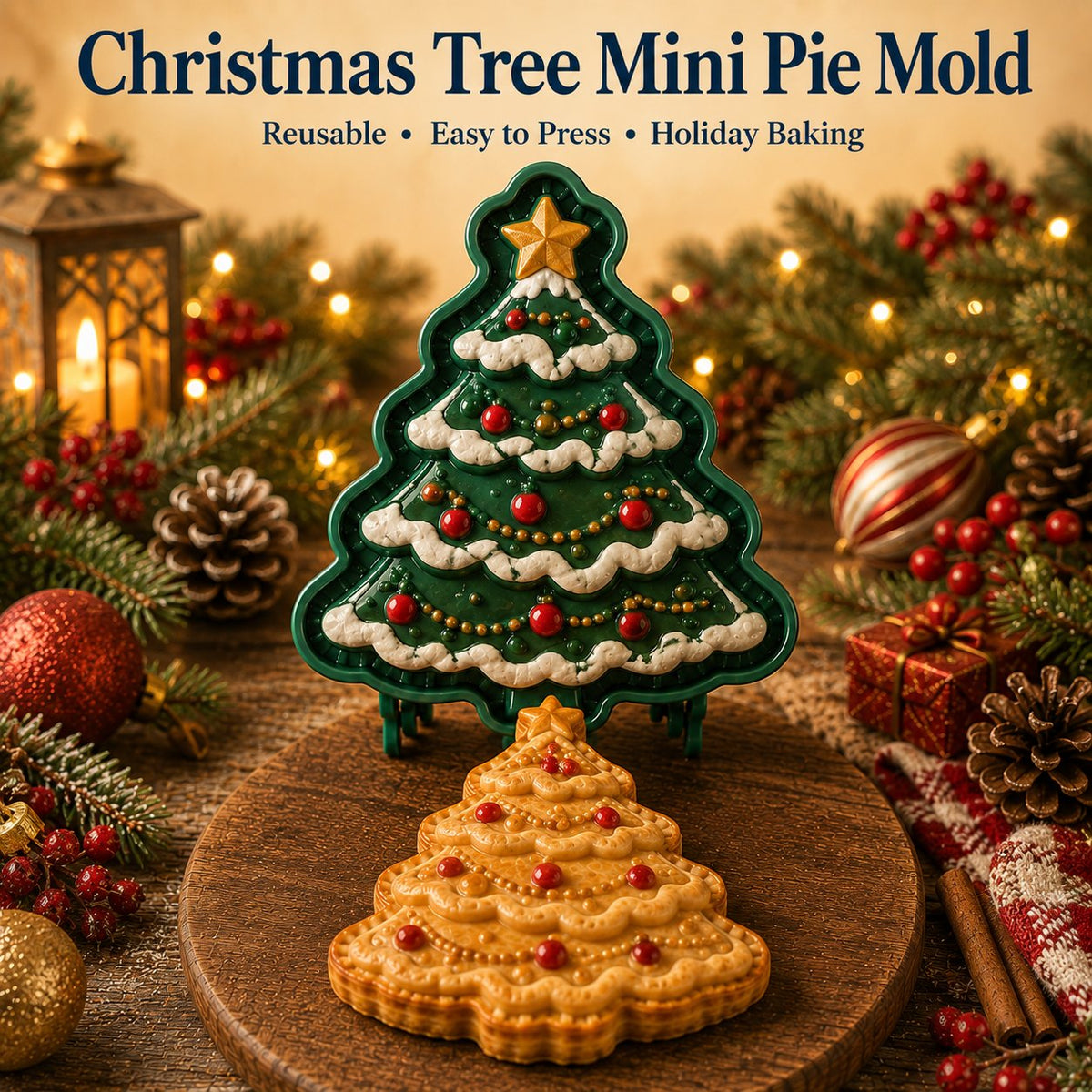 🎄🥧 Christmas Mini Pie Mold – Festive Press Maker for Santa, Gingerbread & Reindeer Pastries