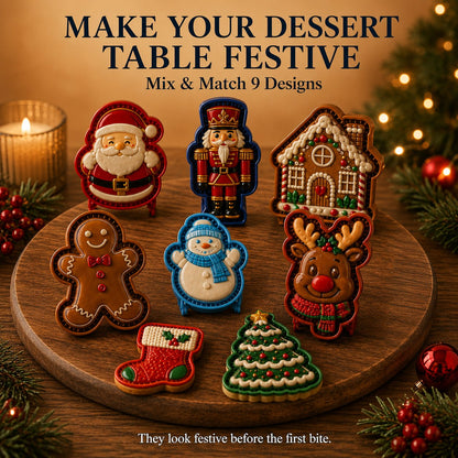 🎄🥧 Christmas Mini Pie Mold – Festive Press Maker for Santa, Gingerbread & Reindeer Pastries