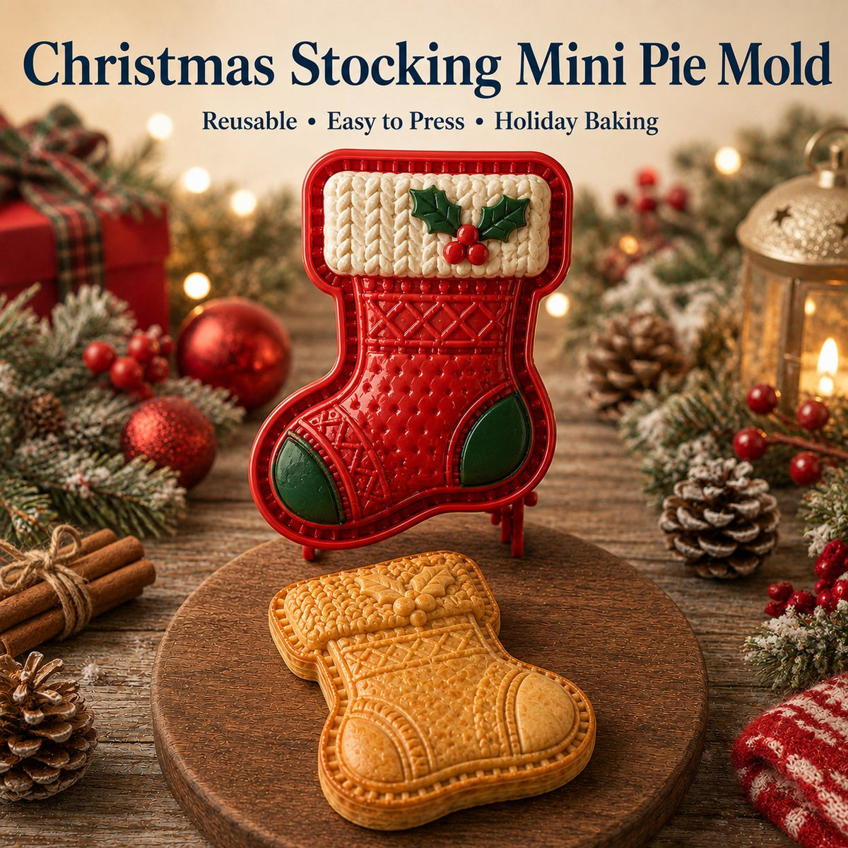 🎄🥧 Christmas Mini Pie Mold – Festive Press Maker for Santa, Gingerbread & Reindeer Pastries