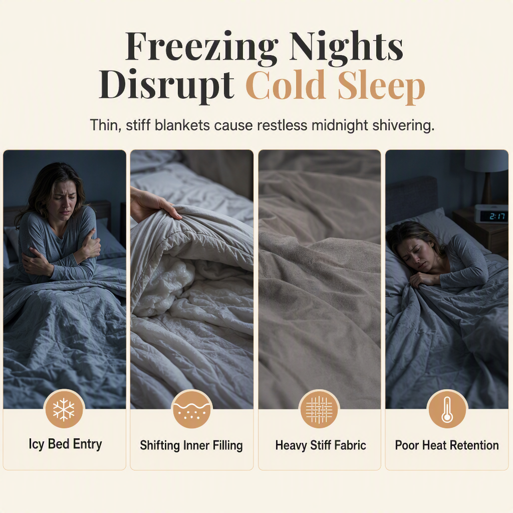 🛌 50% OFF! ✨ Double-Sided Sherpa Fleece Comforter – Snowflake Velvet & Dense Lamb Fleece Heat Lock, Ultra-Soft Velvet Touch & Durable Digital Print – Cozy Winter Warmth for Every Room ❄️