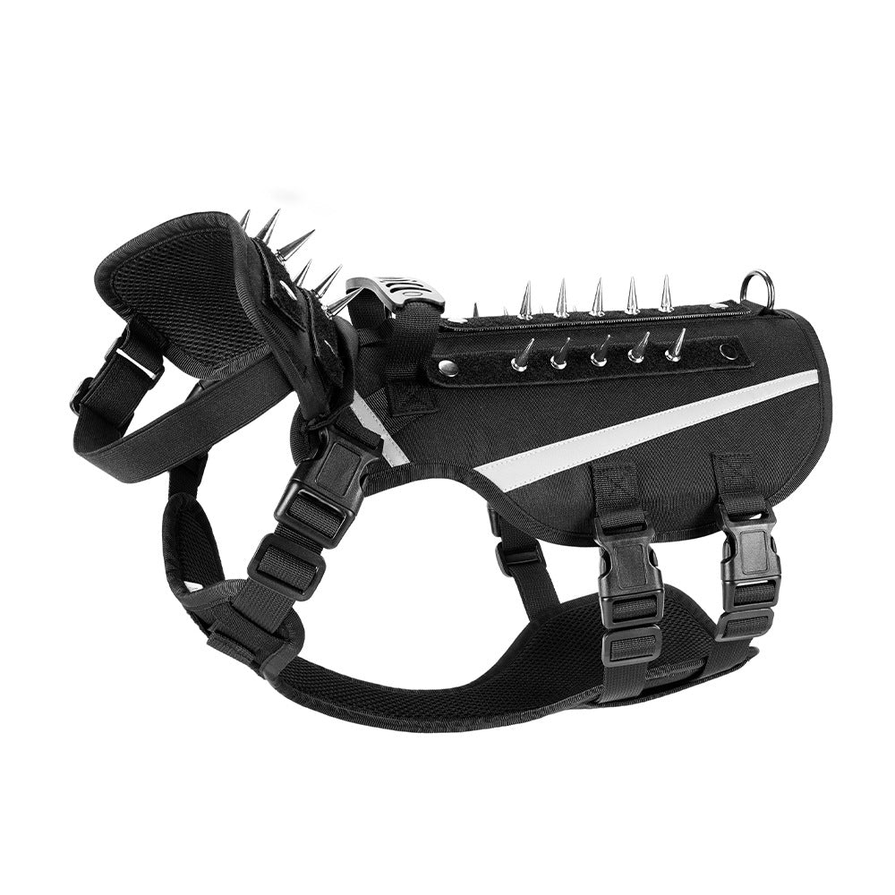 🐕🛡️ Tactical Dog Harness with Protective Spikes – Safety and Style for Your Loyal Companion