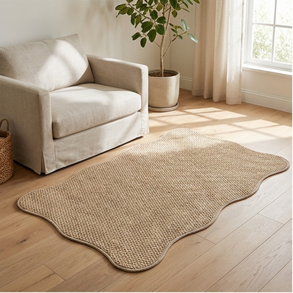 Non-Slip Faux Jute Runner Rug