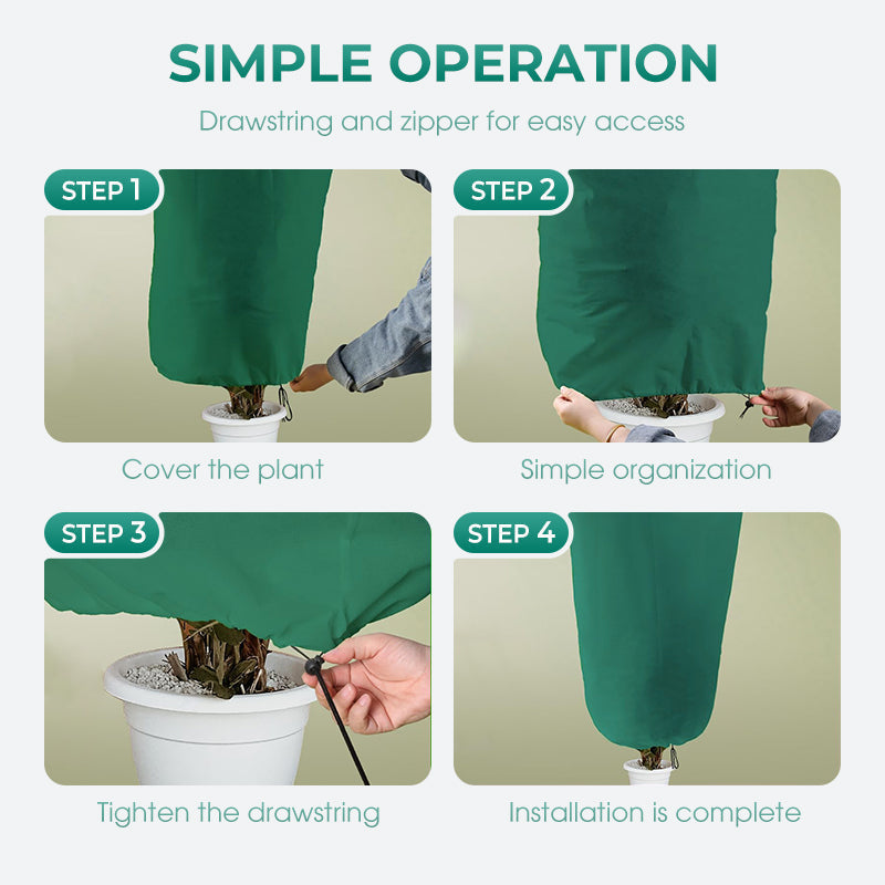 🌱 Save 50%! ❄️ Winter Plant Cover – Zipper & drawstring for frost protection ✨