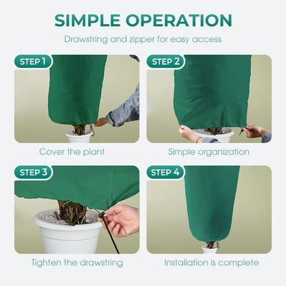 🌱 Save 50%! ❄️ Winter Plant Cover – Zipper & drawstring for frost protection ✨