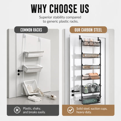 Over the Door Hanging Storage Basket Organizer