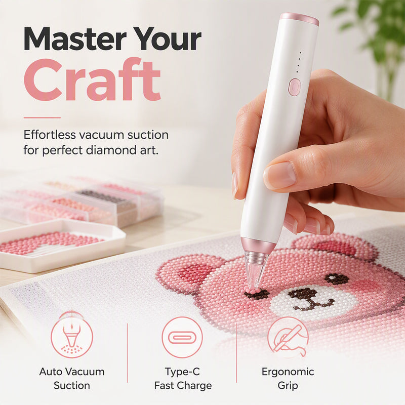 💎⚡ Electric Rhinestone Picker Pen – Automatic Suction Tool for Diamond Art, Gems & DIY Crafts