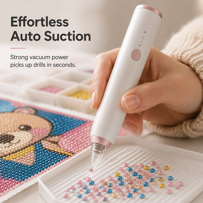 💎⚡ Electric Rhinestone Picker Pen – Automatic Suction Tool for Diamond Art, Gems & DIY Crafts